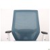 Lead White chair, light grey Нест-19 seat / aquamarine SL-18 mesh back