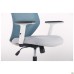 Lead White chair, light grey Нест-19 seat / aquamarine SL-18 mesh back