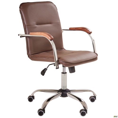 Samba-RC chrome/walnut chair, Nappa 41, no piping