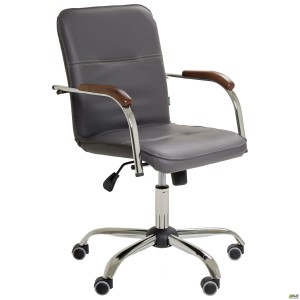 Samba-RC chrome/walnut chair, Nappa 42, no piping Samba-RC chrome/walnut chair, Nappa 42, no piping