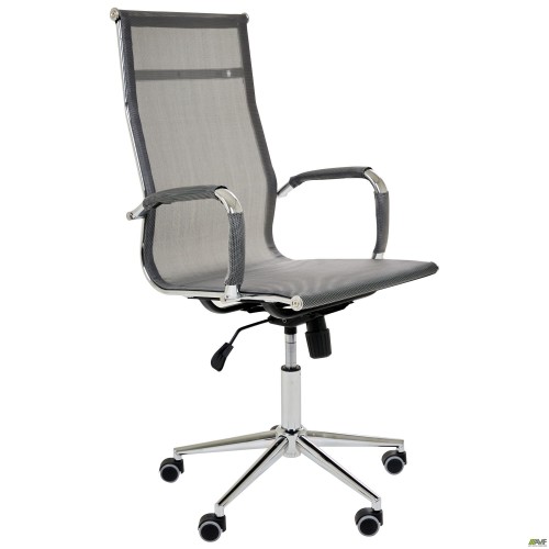 Slim Net HB Chair, Chrome, Tilt, Grey