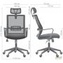 Matrix HR chair, seat А-1 / black mesh back