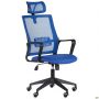 Matrix HR office chair, seat fabric A-21 / blue mesh back