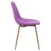 Luchia DC-350 chair, wood-color metal base / purple