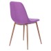 Luchia DC-350 chair, wood-color metal base / purple