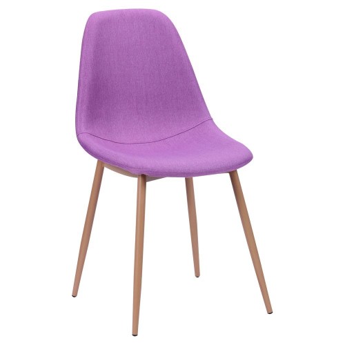 Luchia DC-350 chair, wood-color metal base / purple