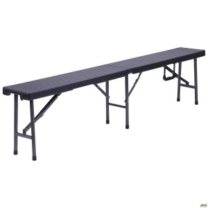 Лавочка складна Джилі пластик rattan black