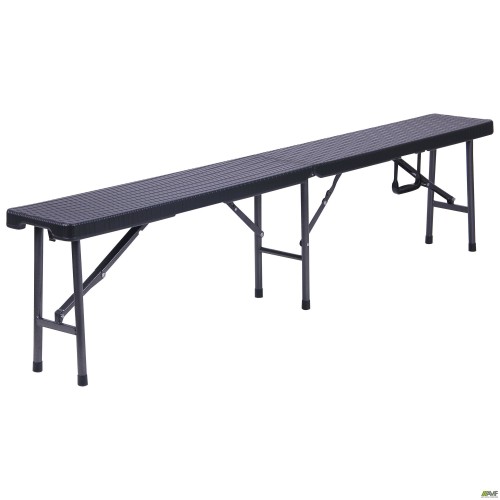 Складная скамейка Джилі пластик rattan black