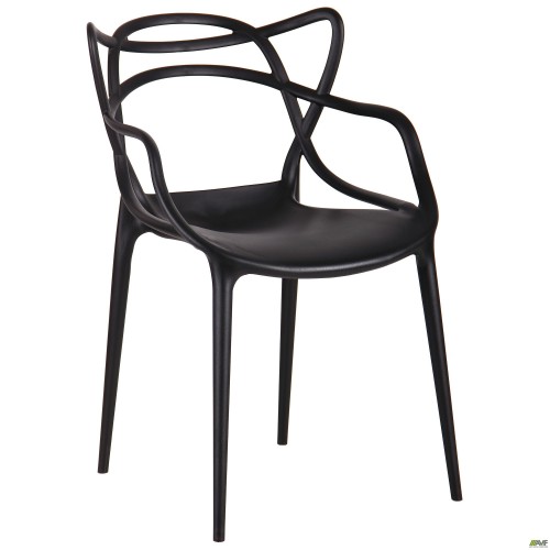 Viti chair, black plastic