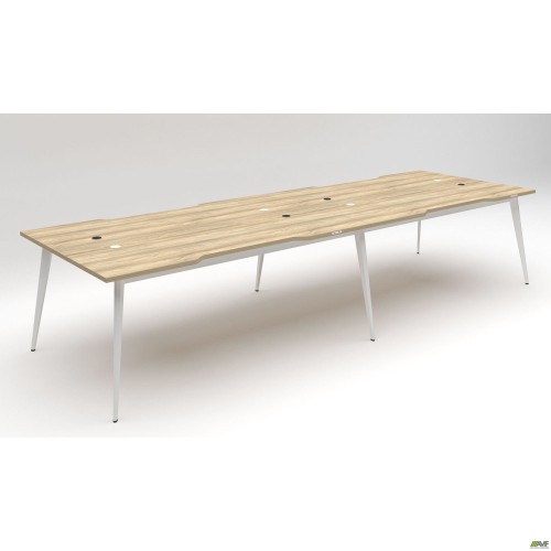 Delta DL-105 workstation + USB (3580x1200x750mm) Blackwood barley / white frame