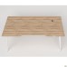 Delta DL-107 Desk + USB (1790x900x750mm) Blackwood Barley / White Frame