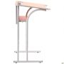 Adjustable single school desk, growth groups 3-6, orange top