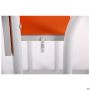 Adjustable single school desk, growth groups 3-6, orange top