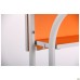Adjustable single school desk, growth groups 3-6, orange top