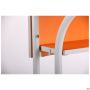 Adjustable single school desk, growth groups 3-6, orange top