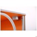 Adjustable single school desk, growth groups 3-6, orange top