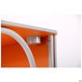 Adjustable single school desk, growth groups 3-6, orange top