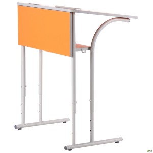 Adjustable single school desk, growth groups 3-6, orange top Adjustable single school desk, growth groups 3-6, orange top