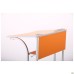 Adjustable single school desk, growth groups 3-6, orange top