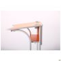 Adjustable single school desk, growth groups 3-6, orange top