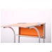 Adjustable single school desk, growth groups 3-6, orange top