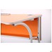 Adjustable single school desk, growth groups 3-6, orange top