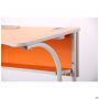 Adjustable single school desk, growth groups 3-6, orange top