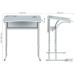 Adjustable single school desk, growth groups 3-6, orange top