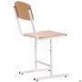 Adjustable school chair, growth groups 4-6, grey, lacquered beech