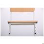 Adjustable school chair, growth groups 4-6, grey, lacquered beech