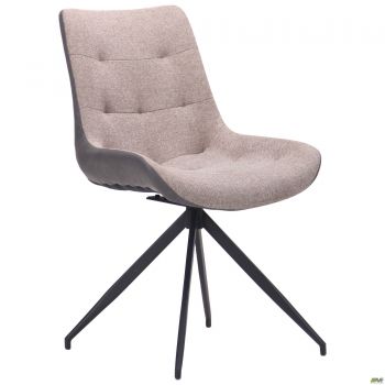 Aurora swivel chair, black / latte melange