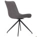 Aurora swivel chair, black / silver melange