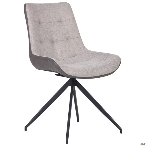 Aurora swivel chair, black / silver melange