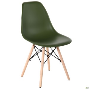Aster RL Wood chair, plastic, khaki