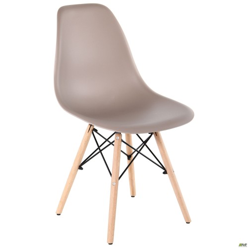 Aster RL Wood chair, plastic, beige