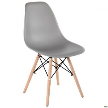 Aster RL Wood chair, plastic, grey