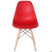 Aster RL Wood chair, plastic, red