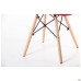 Aster RL Wood chair, plastic, red