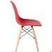 Aster RL Wood chair, plastic, red