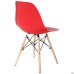 Aster RL Wood chair, plastic, red