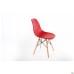 Aster RL Wood chair, plastic, red