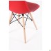 Aster RL Wood chair, plastic, red