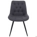 Liara swivel dining chair, dark grey