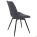 Liara swivel dining chair, dark grey