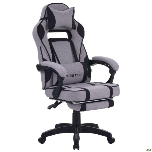 Кресло геймерское VR Racer Textile Webster серое/черное