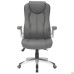 Parker executive chair, gray faux leather