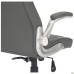 Parker executive chair, gray faux leather