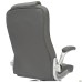 Parker executive chair, gray faux leather