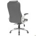 Parker executive chair, gray faux leather