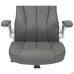 Parker executive chair, gray faux leather